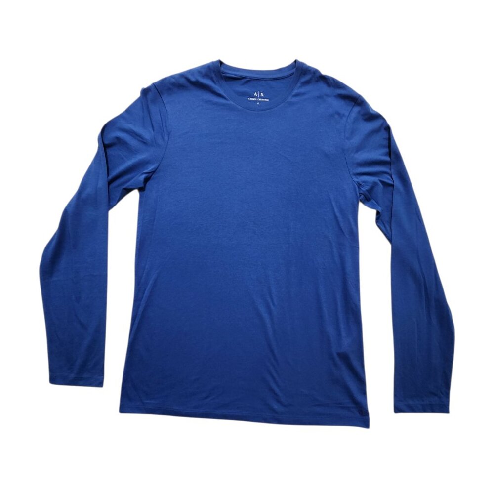 Armani Exchange Men's Long Sleeve T-Shirt Casual Jersey, Slim Tee XS‎ True Blue